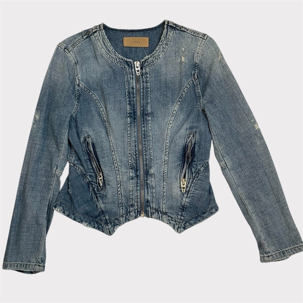 BLANK NYC Peplum Denim Jacket